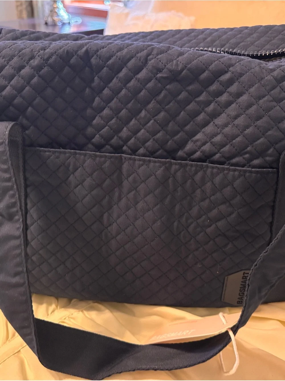 Bagsmart Quilted Navy Travel Duffel Bag